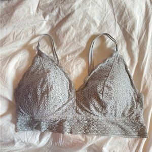 Aerie Gray Laced Bralette